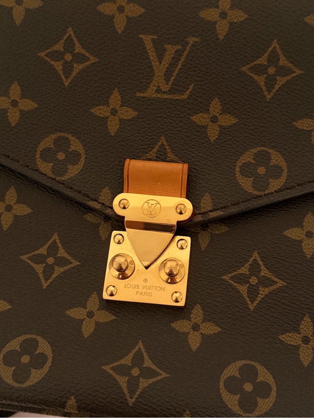 Louis Vuitton Monogram Canvas Pochette Metis Crossbody in Brown and Gold - Picture 5 of 5